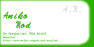 aniko mod business card