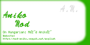 aniko mod business card